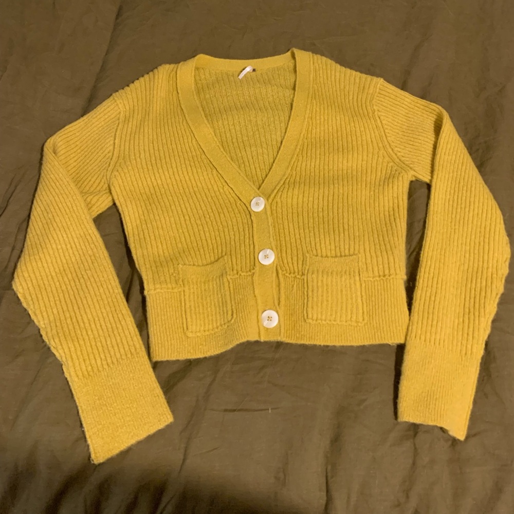 Free People yellow sweater